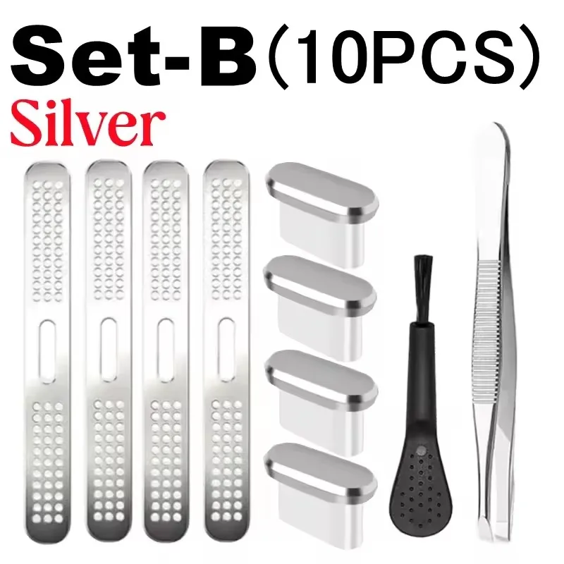 Universal Mobile Phone Speaker Dust Mesh Net Cover and USB Type C Port Protector Kit