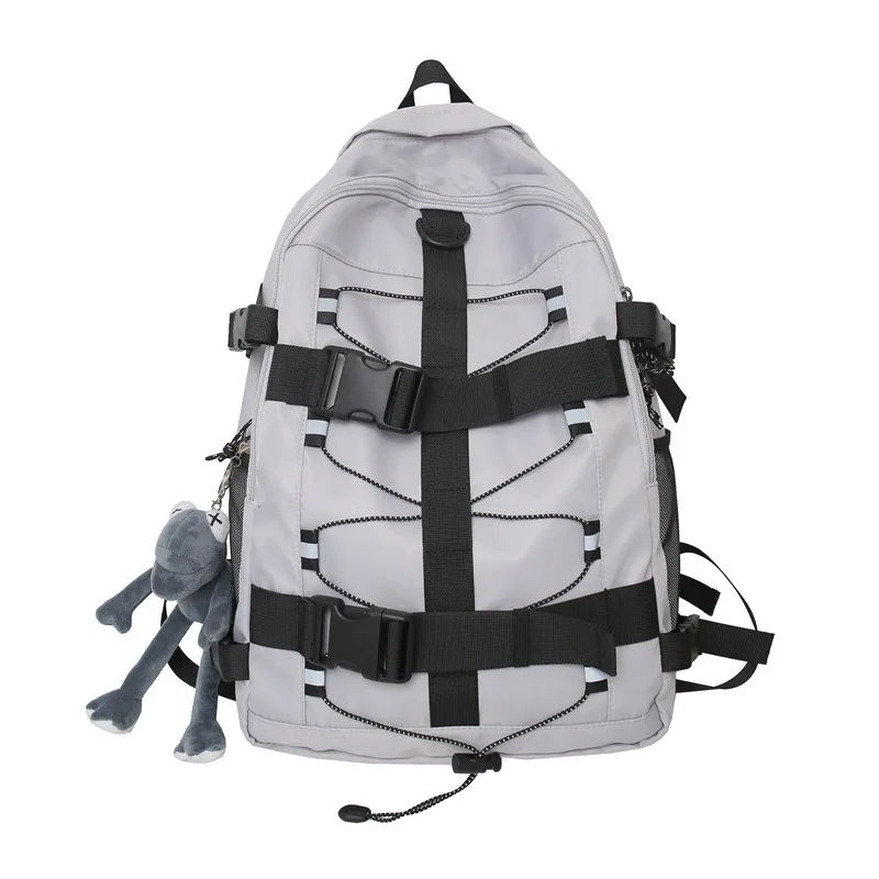 Zaino Borsa da skateboard Uomo Donna Zaino alla moda con strisce riflettenti fresche Zaino per studenti Zaino personalizzato di grande capacità - immagine 5