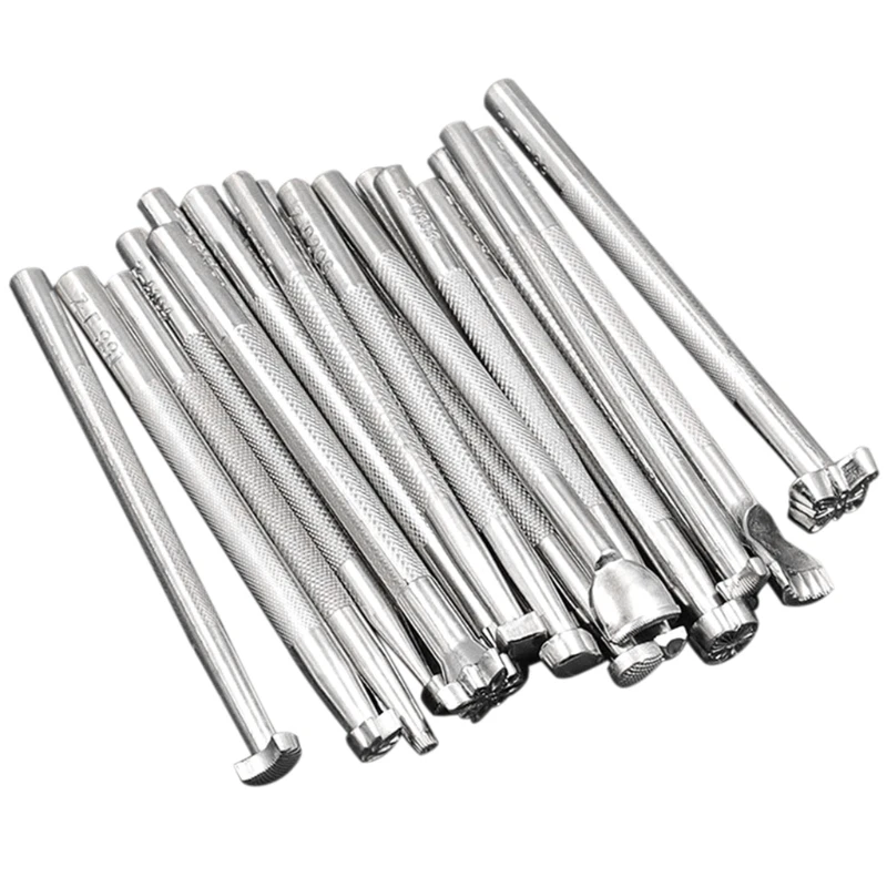 

Многофункциональные инструменты для штамповки кожи, 20 шт., точный кожаный костюм для гравировки и печати для любителей или