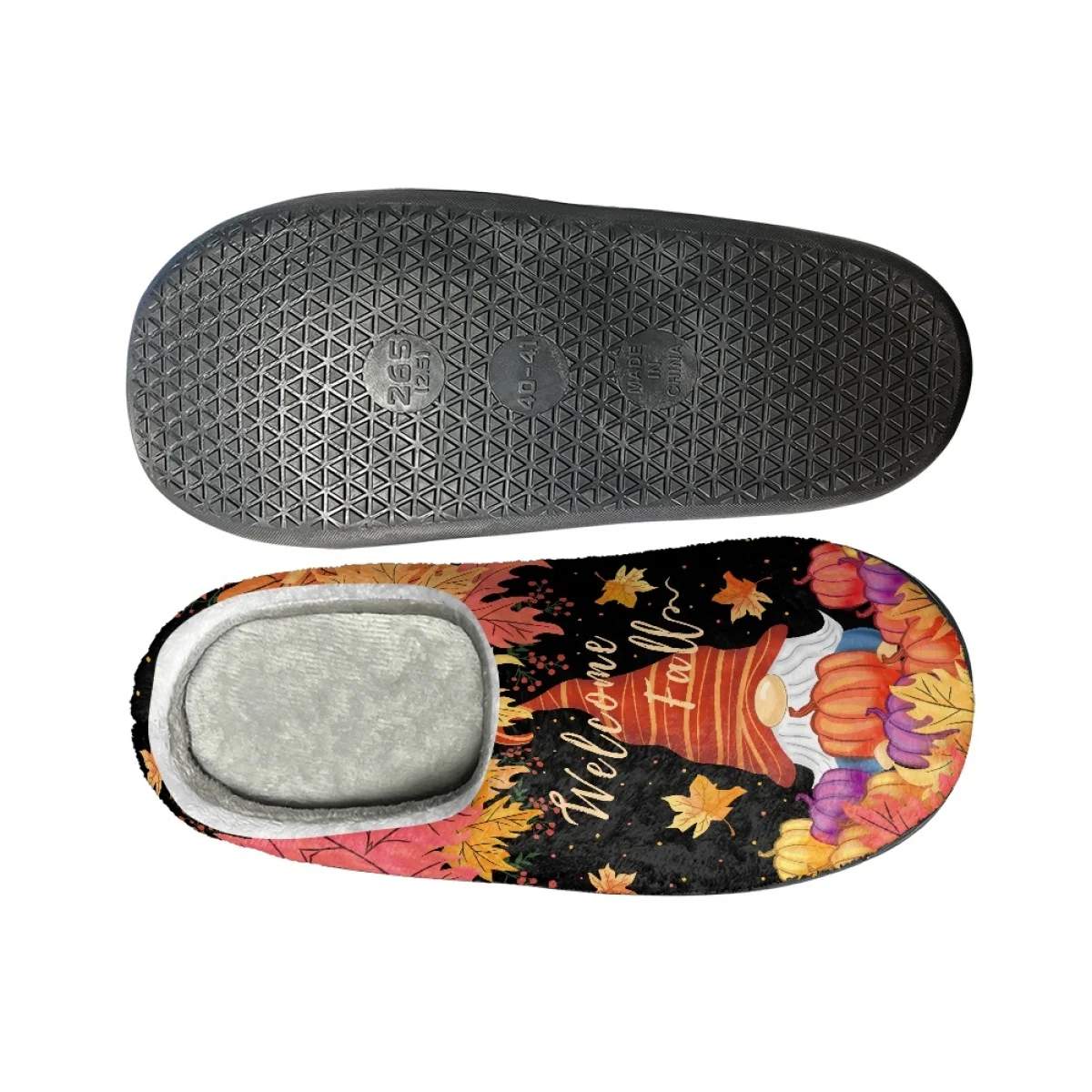 Halloween Cartoon Dwarf Pumpkin Pattern Ladies Autumn Winter Round Toe Home Cotton Slippers Brand Comfortable Warm Plush Shoes