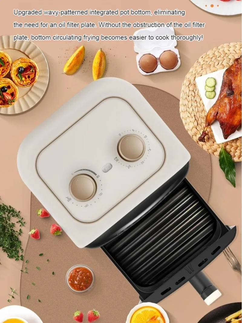6L air fryer large capacity multifunctional fully automatic all-in-one machine square oil-free Quick Bake Fryer