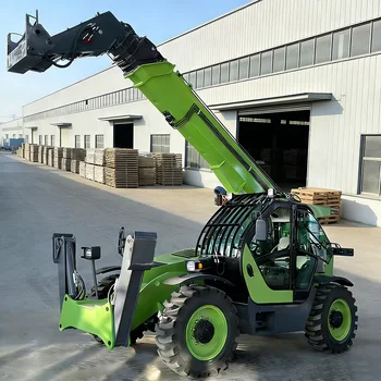 Mini Sollevatore Telescopico Diesel da 3 Tonnellate con Braccio da 10m, Certificato CE EPA, per Terreni Accidentati, Carrello Elevatore Industriale