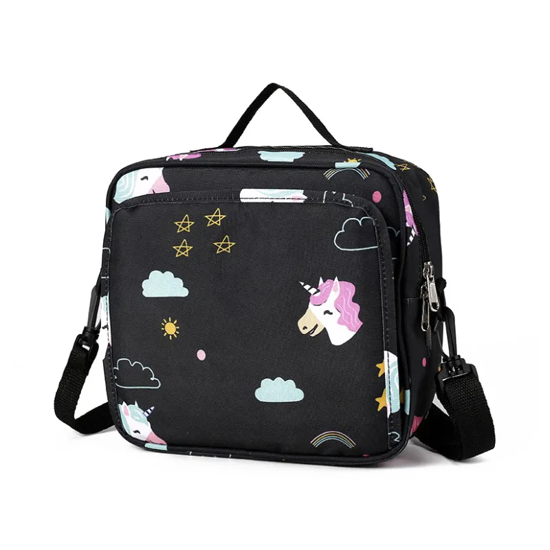 Sunveno Baby Diaper Bags Maternity Bag for Disposable Reusable Fashion Prints Wet Dry Diaper Bag Double Handle Wetbag 22x23x10CM