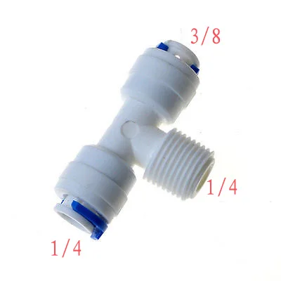 

5pcs 1/4''1/4"3/8'OD Hose Type T Quick Connection RO Water Connector
