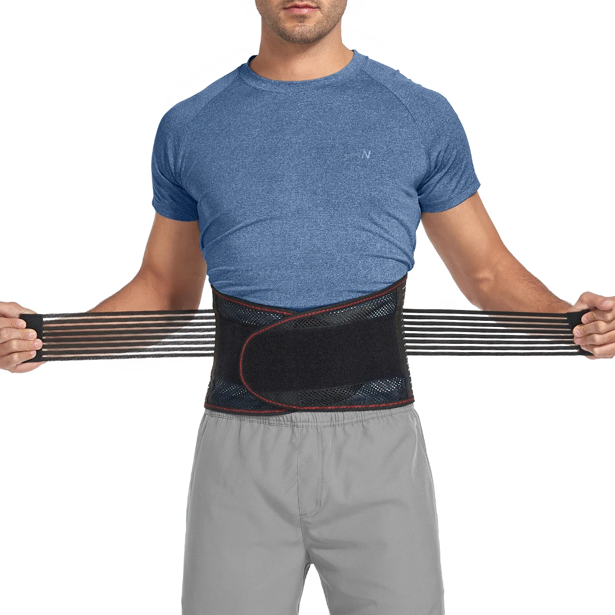 Men Waist Trainer Back Support Belt Breathable Mesh Design Slimming Body Shaper Fitness Weight Loss Waist Trimmer Cincher Girdle