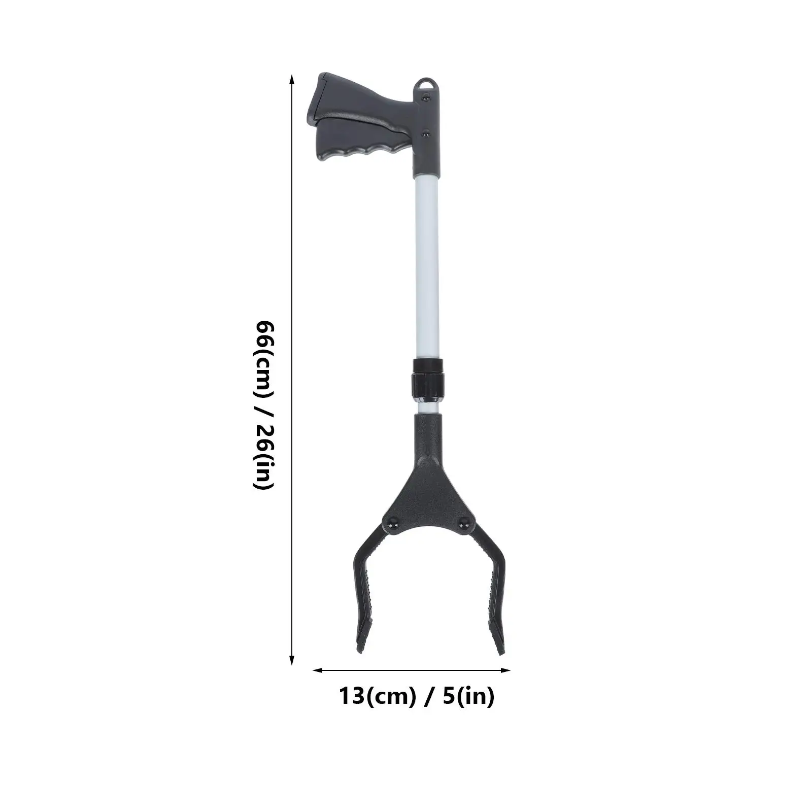 Retractable Aluminum Alloy Trash Clip 50.8 66cm Garbage Picker Leaf Grabber Long Arm Rubbish Clamp Tool Durable Outdoor Cleaning