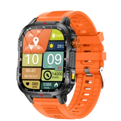 Advanced Smart Watch with Voice Assistant, 2.01 HD Display, Bluetooth Calling, Waterproof Design, Long - Lasting Battery, and Outdoor Sport Features - Outdoor Sport Watch (Orange)
