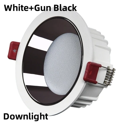 Focos LED COB antideslumbrantes redondos empotrados regulables de 7 W, 9 W, 12 W y 15 W para techo, iluminación de centros comerciales y oficinas