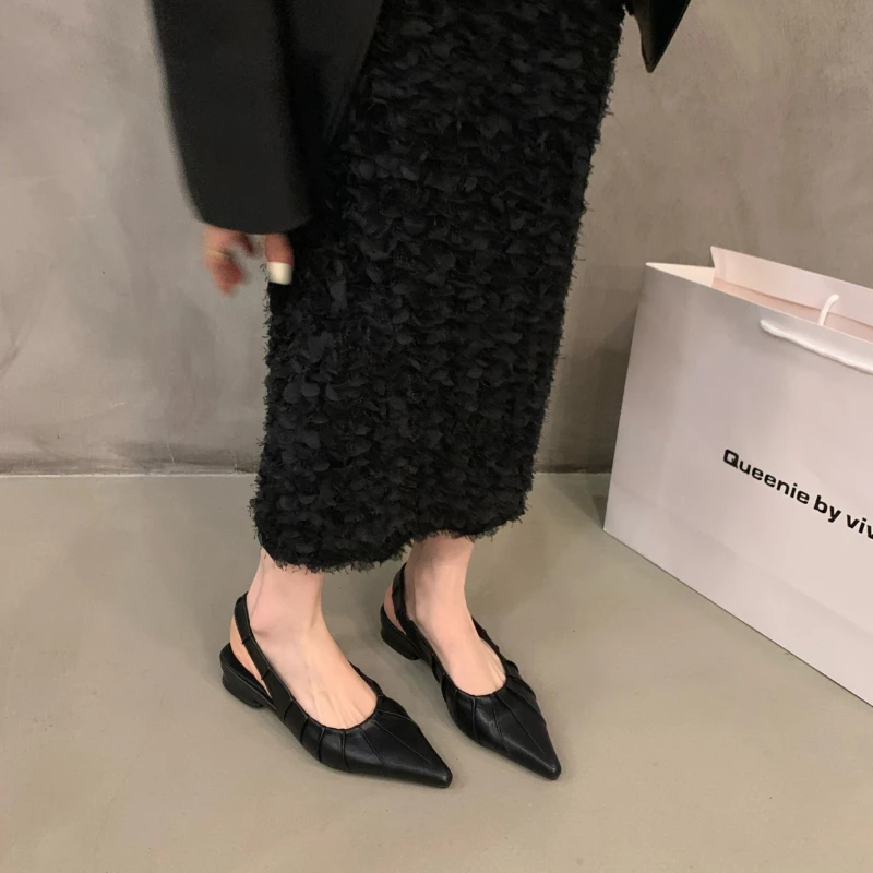 Hot Sale Women's Shoes Slingbacks Women's High Heels Fashion Lace-up Cuff Office and Career New Plus Size Toe Cap Sandals