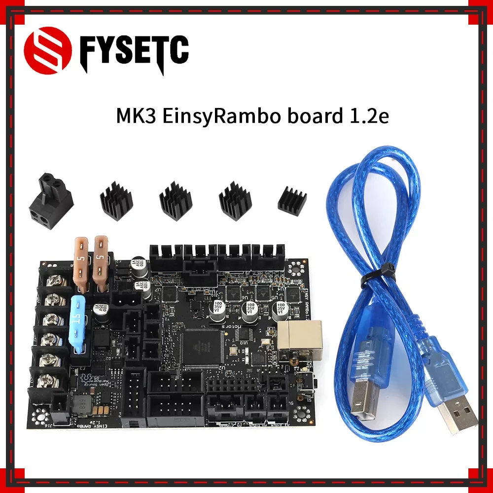 Einsy Rambo 1.2e Mainboard For Prusa i3 MK3 Board With 4 TMC2130 Stepper Drivers SPI Control 4 Mosfet Switched Outputs