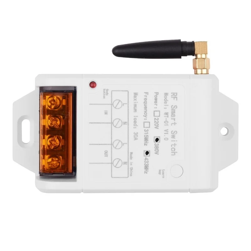 1000m AC 220V 380V 30A 릴레이 장거리 원격 제어 스위치 수신기 송신기 (워터 펌프, LED 조명, 차고 문용)