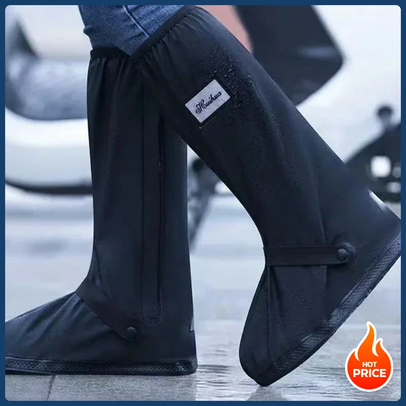 Recycling rain boot cover anti-slip boot cover Unisex bicycle shoes rain and snow day protective cover