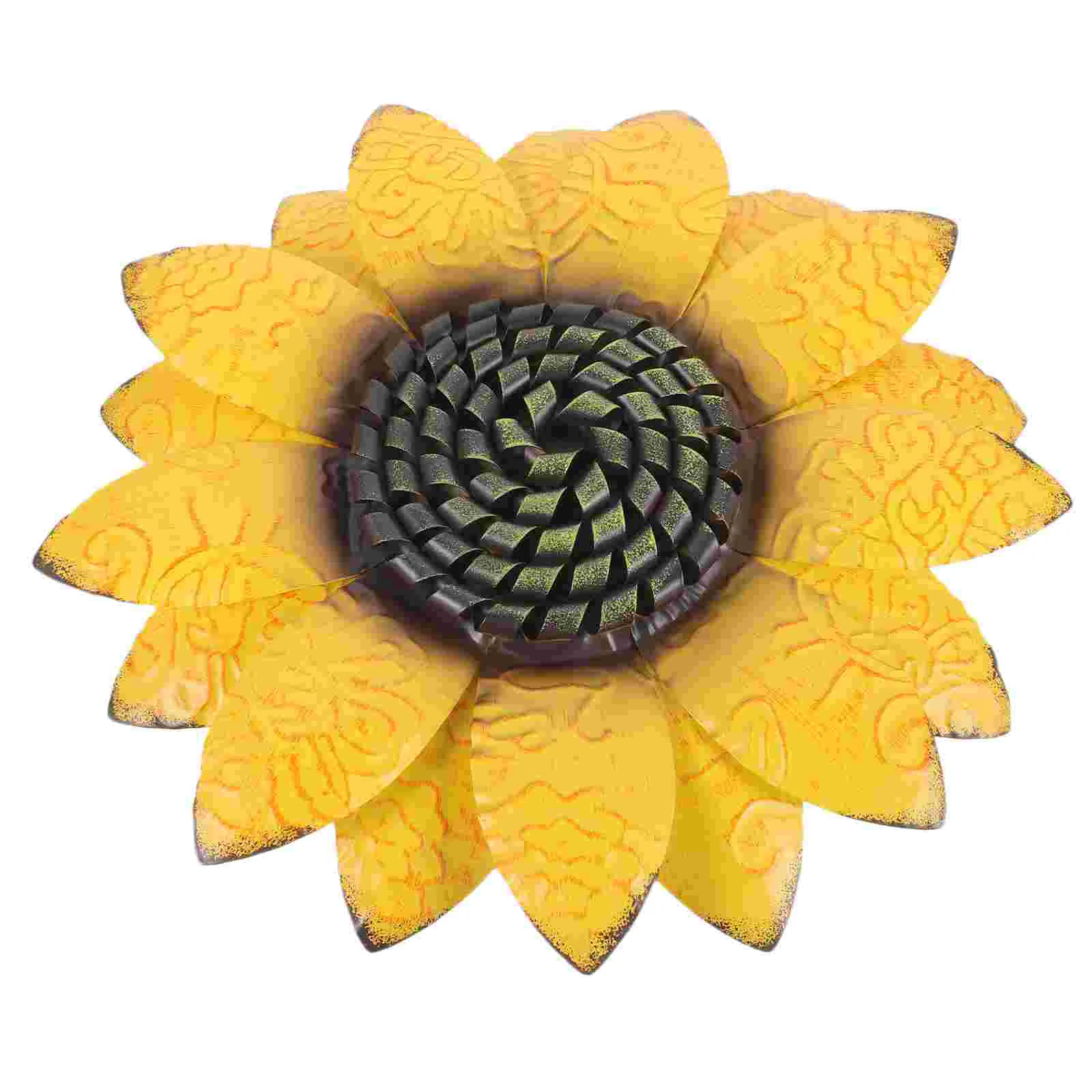 

Iron Sunflower Decor Simulation Sunflower Wall Pendant Welcome Sign Artistic Wall Ornament