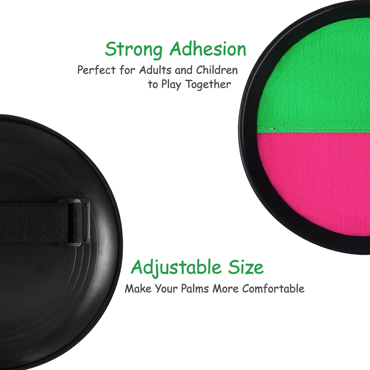 TOYMYTOY Children Kids Sticky Ball Throw Chuck Ball Toy Set for Kids Handheld Stick Disc Paddles with Ball 2