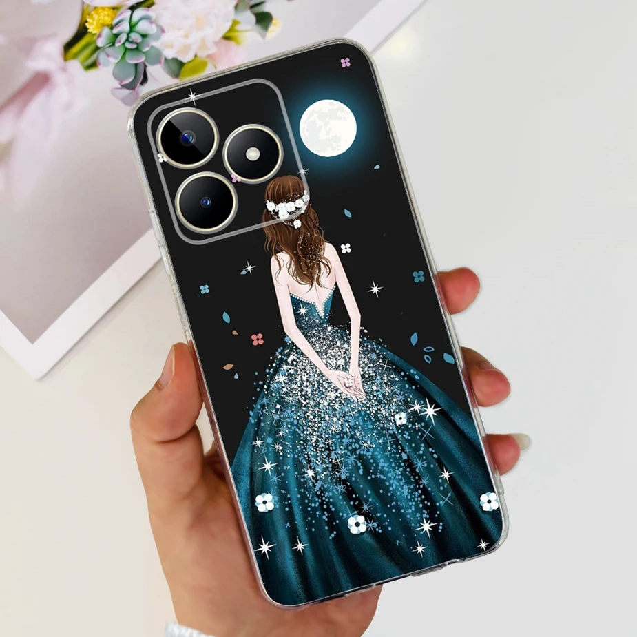 Stylish Painted Clear Silicone Phone Case - Soft Protective Cover