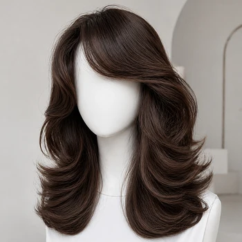 Parrucca da donna realistica con capelli umani vergini al 100% ondulati da 24 pollici, base in seta 15x15 cm, frontale in PU, effetto naturale della linea dei capelli e del cuoio capelluto