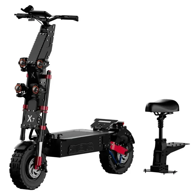 X7 8000W Electric Scooter: Featuring 14-Inch Fat Tires, Dual Motors, Removable Battery, and a High-Performance Design for