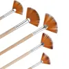 5pcs Paint Brushes Set Fan Brushes Acrylic Paint Brushes Oil Painting Brushes with Nylon Hair Short Wood Handle Painting Brush 1