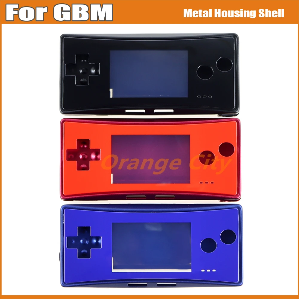 1Set Metal Housing Shell Case Cover With Screws for Nintendo Gameboy Micro GBM Iron Front Back Case Battery Case Holder