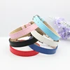 Colorful 10pcs 10mm Wide Copy Leather Wristband 10mm x 210mm PU Bracelet fit 10mm Slide Letter Charms 3