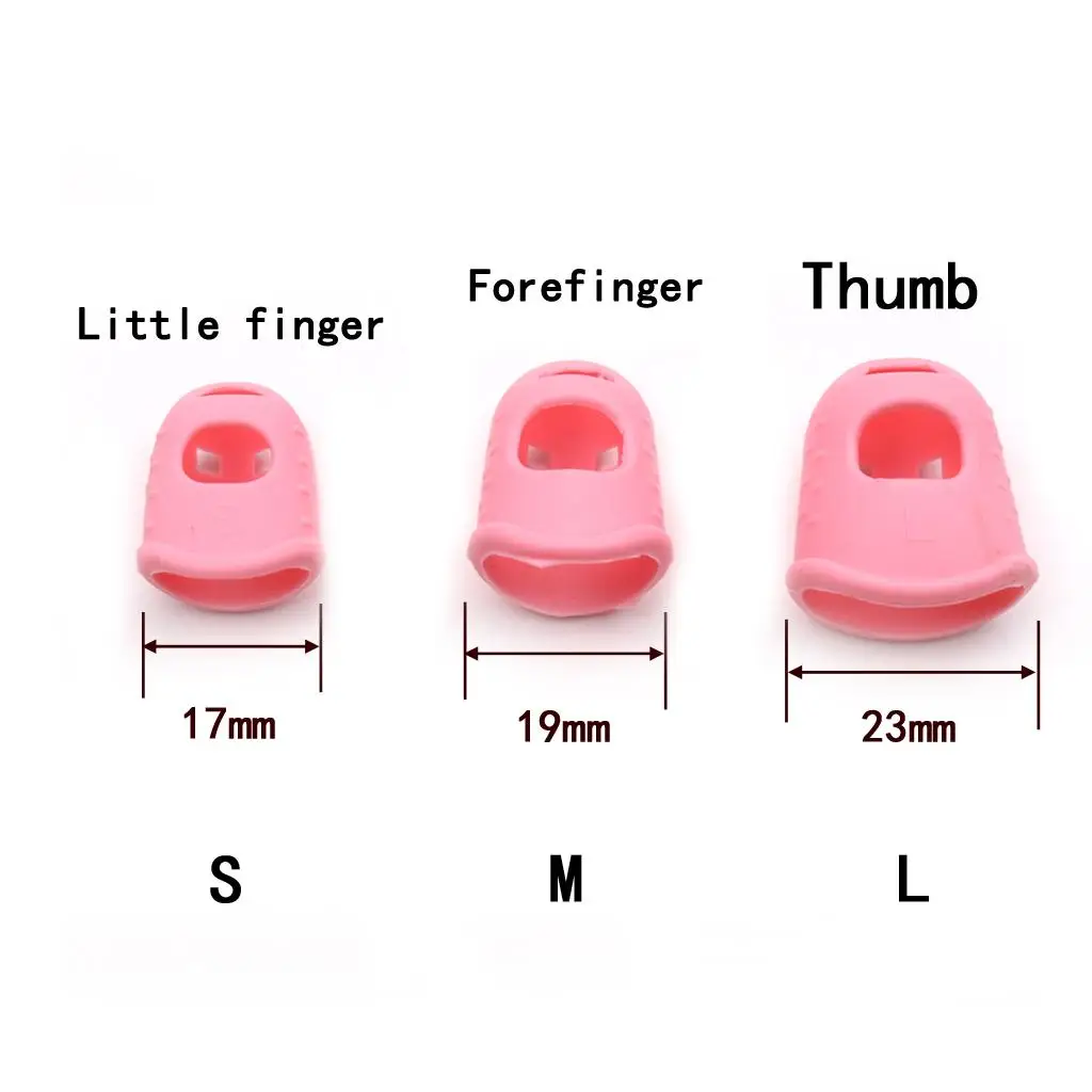 3-6pack Soft Kalimba Silicone Finger Protector Thumb Picks for Beginner Accs