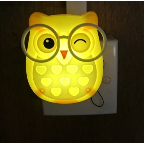 

Owl Light Led Animal Nightlight Auto Control Sensor Lamp Child Kids Baby Soft Lights Bedroom Lighting Wall Light Us Plug