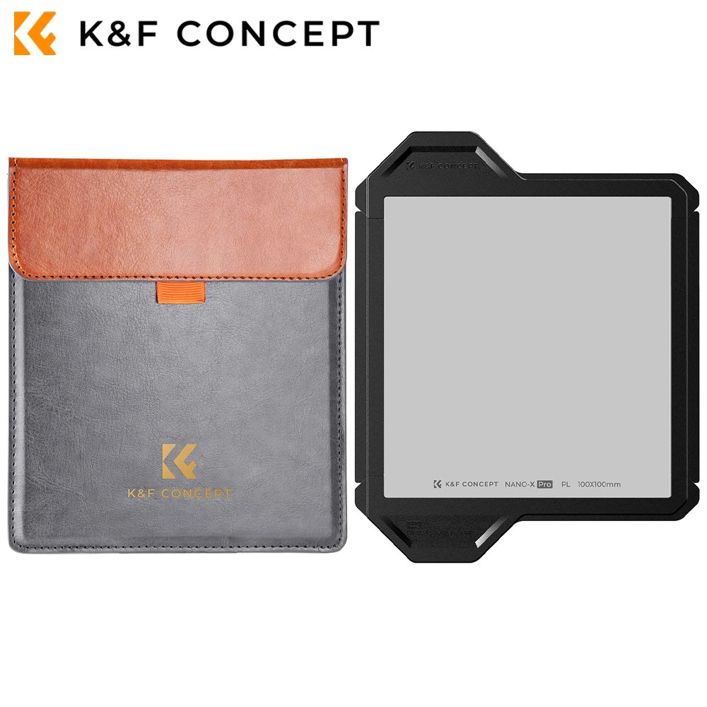 

K&F Concept 100*100*2mm Square PL Camera Filters HD AGC Optical Filters 36-Layer Nano-Coating Technology Nano X-Pro Series