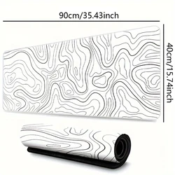 Large Non-Slip Gaming Desk Mouse Pad with Stitched Edges (900x400x2mm)