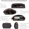 ESTARER Messenger Bag for Men 17-17.3 Inch Laptop Bag Water-resistant Canvas Computer Shoulder Bag Briefcase for Work College 5