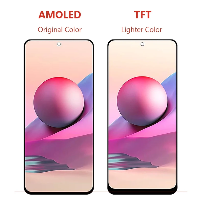 샤오미 레드미 노트 10 용 슈퍼 AMOLED LCD 터치 스크린 디지타이저 어셈블리, 레드미 노트 10S LCD 스크린용, 4G M2101K7AG, 6.43 인치