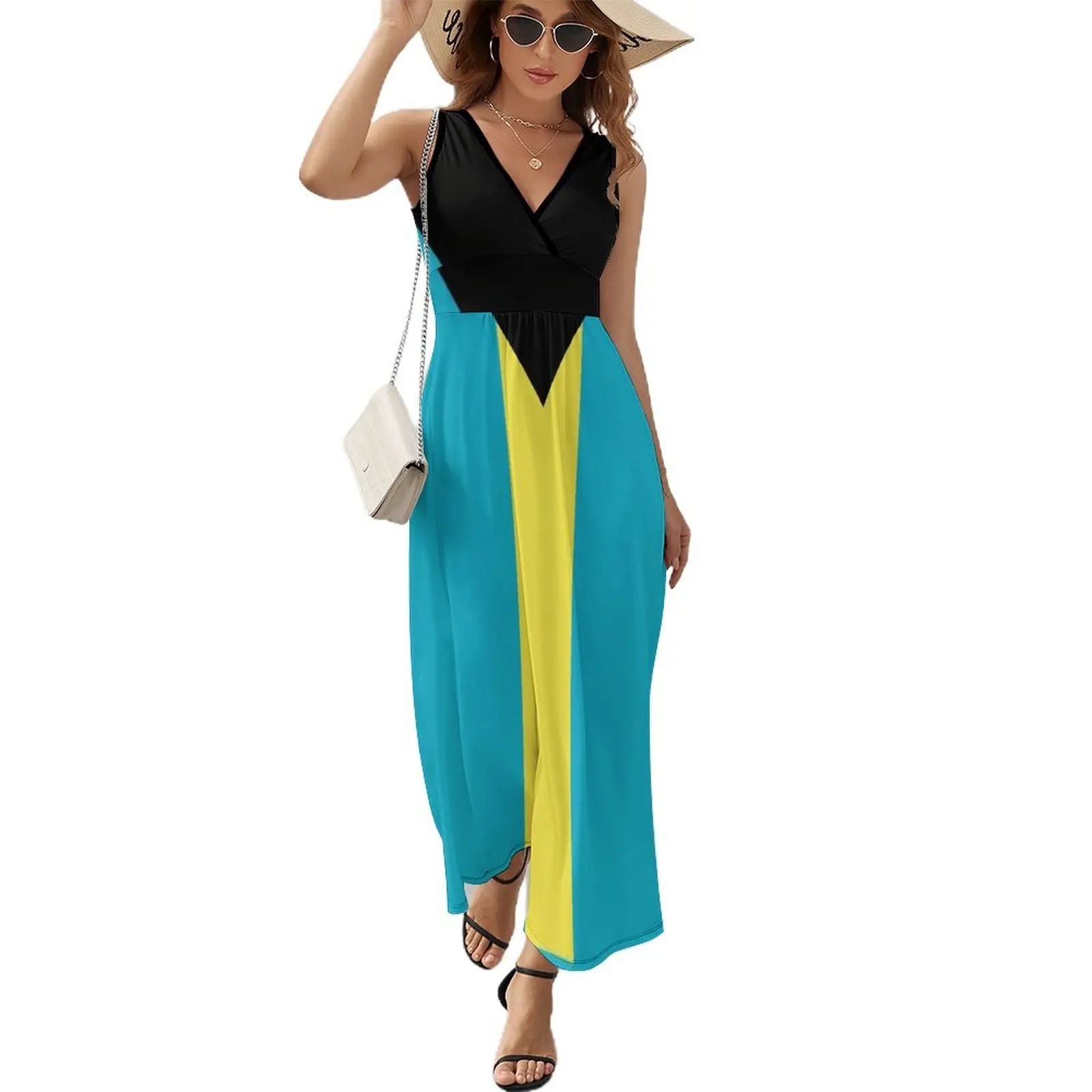 Bahamas National Flag Sleeveless Dress women's luxury party dress dress for women summer