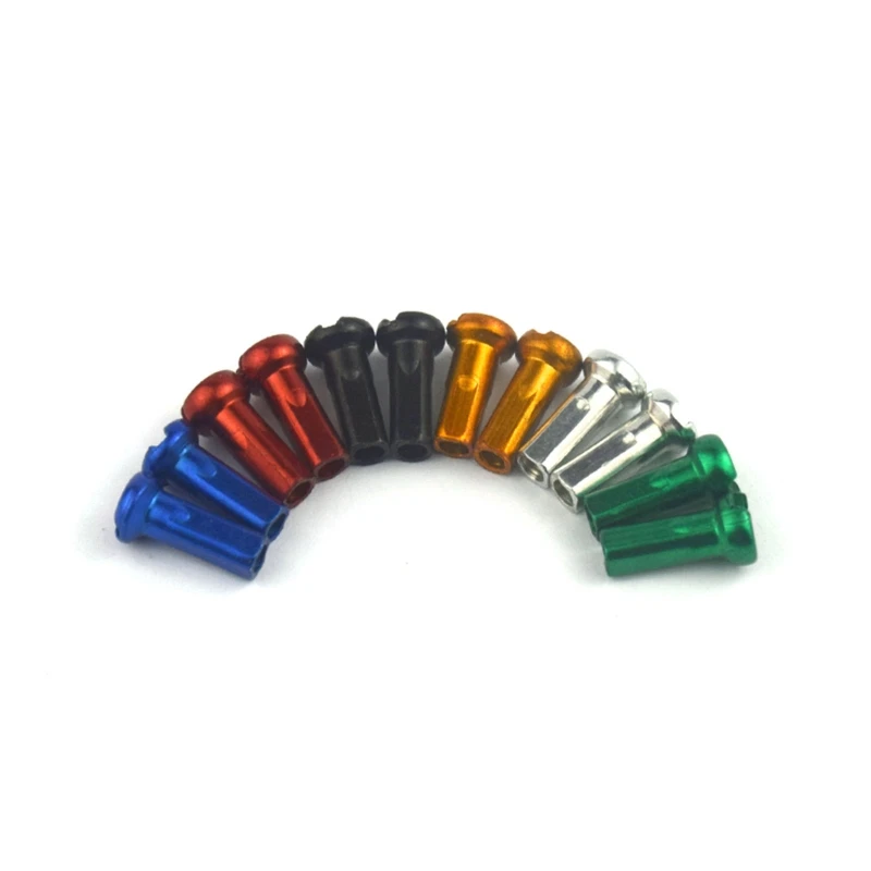 Bike Spokes Nipples 60Pcs Nipples 14mm High Strength Colorful Spokes Nipple Bike Spoke Caps