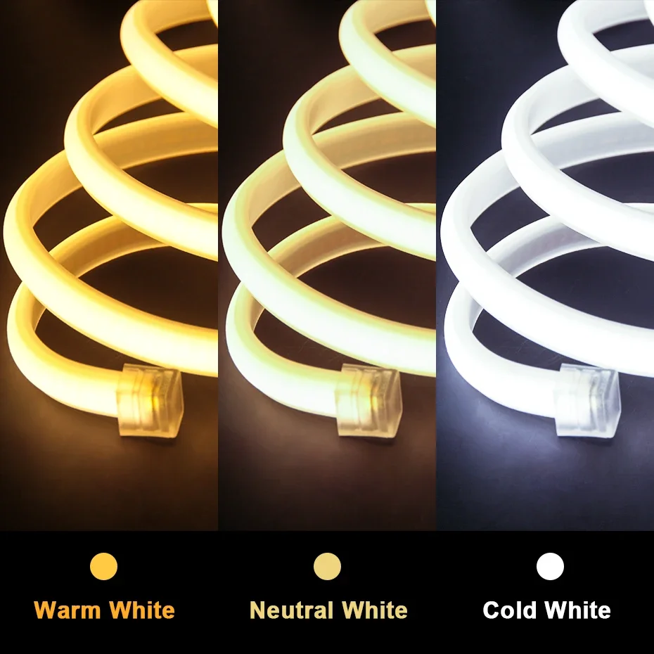 

COB Waterproof LED Light Strip 220v Neon Light High Brightness 288LEDs/M Soft Cuttable COB Led Tape Lights For Home