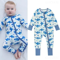 2025 Infant Onesies Pajamas Summer Bamboo Fiber Clothes Toddler Jumpsuit Baby Romper Long Sleeve Solid Bodysuit For Newborns