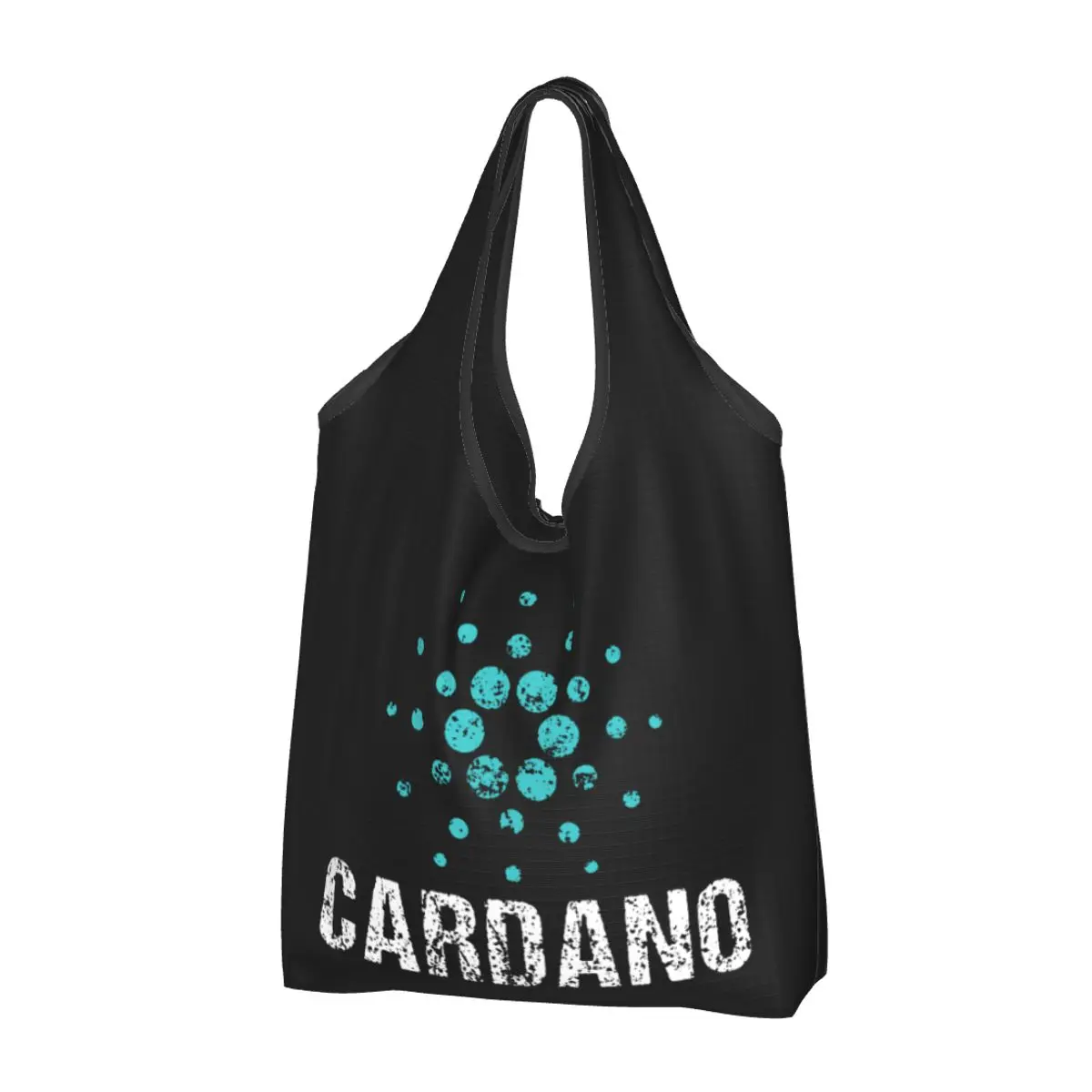

Reusable Cardano Ada Logo Cryptos Vintage Grocery Bags Foldable Machine Washable Bitcoin Shopping Bags Large Eco Storage Bag