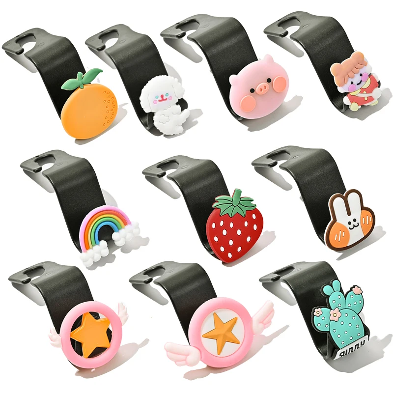 

Creative Car Hook Cartoon Cute Rear Seat Back Hanging Hook Automobile Interior Storage Holder Hooks Decoration Auto Accessories