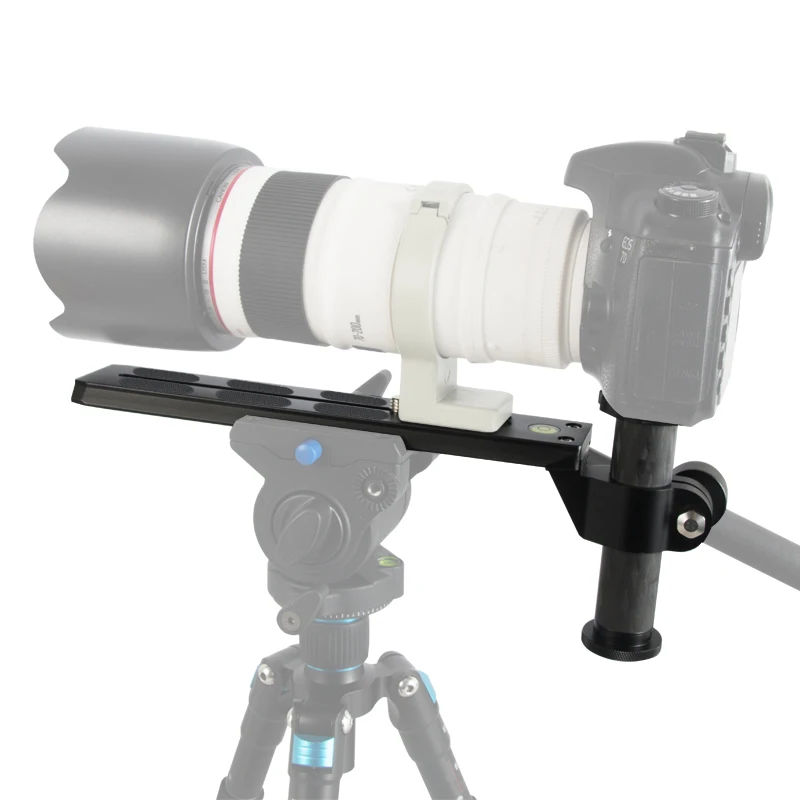 카메라 릴리스 삼각대 플레이트 망원 렌즈 지원 arca 스위스 플레이트가 있는 dslr 카메라 용 퀵 릴리스 플레이트 탄소 섬유 기둥