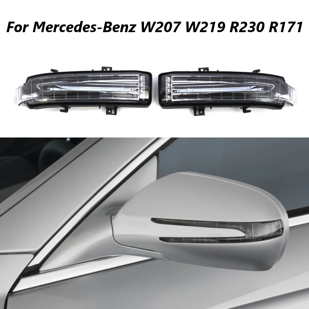 Left & Right Car Rear View Mirror Turn Signal Light Lamp For Mercedes