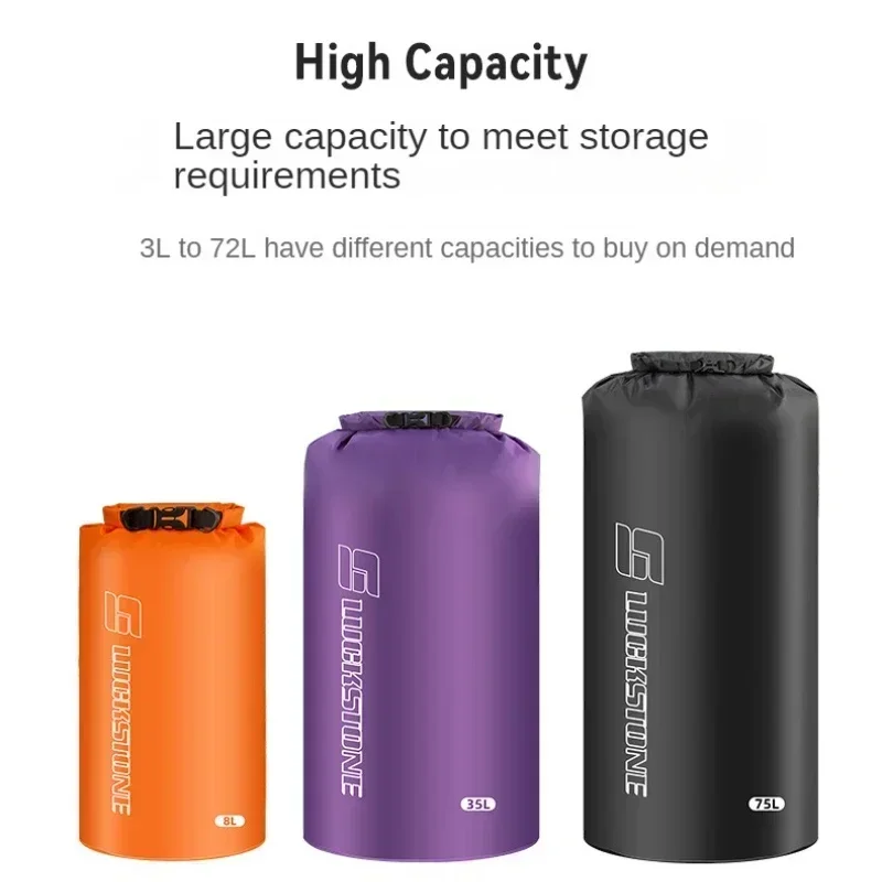 8/15/25/35/75L Waterproof Dry Bag Sack Ultralight Drifting Swimming Clothes Storage Bag Rafting Kayaking Sport