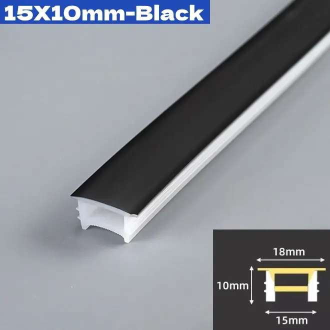 Black Flexible LED Neon Rope Lamp Silicone Tube Diffuser Recessed Channel For WS2811 WS2812B Waterproof Ribbon Neon Strip Lights - Image 11