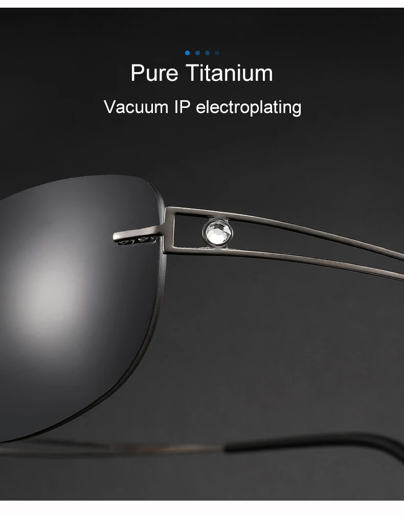 Krasivyy Women's Rimless Oval Screwless Titanium Sunglasses 4