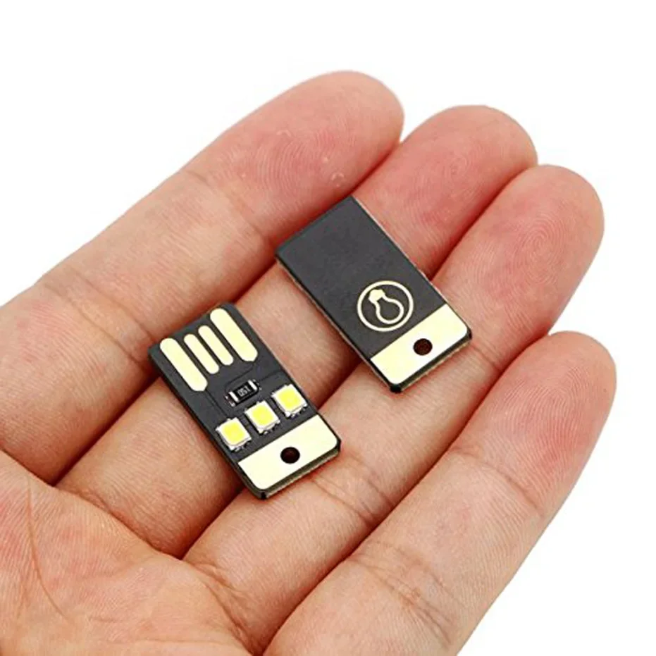 Book Light Mini Pocket Card USB Power SMD LED Keychain Night Light 0.2W 20pack for Power Bank Computer Laptop led light,night light,book light,mini night light,mini led light