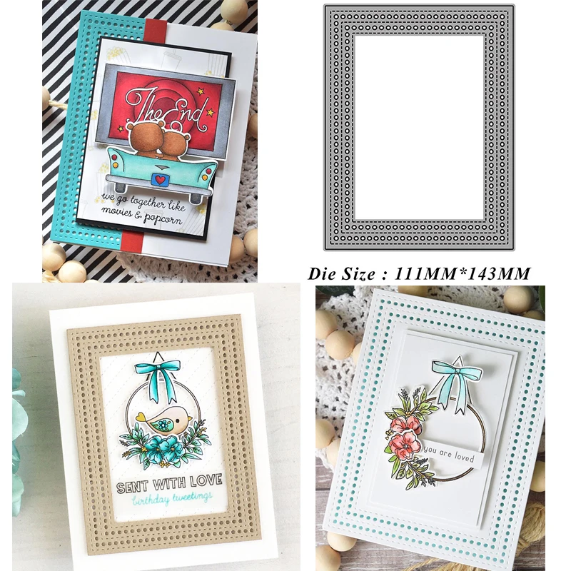 재회 서클 속이 빈 사진 프레임 금속 절단 다이 새로운 2023 공예 DIY Scrapbooking 종이 카드 만들기위한 다이 컷