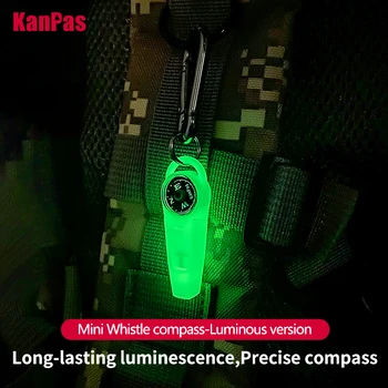 Mini Compass Survival Whistle 1