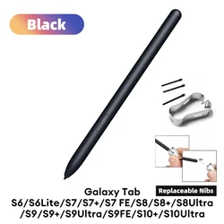 Advanced Stylus Pen with Palm Rejection and Precise Writing - Includes 3 Replacement Nibs (Black)