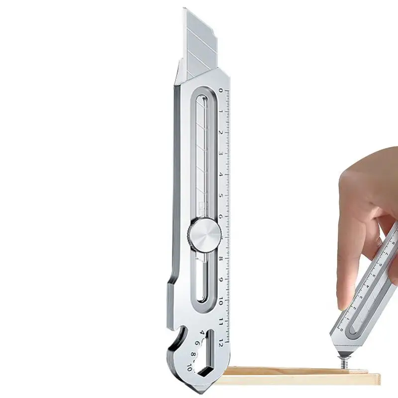 

StainlessSteel Multitool Retractable Screwdriver Art Cutter With Safety Lock For Leather Cardboard Box Paper Outdoor Mini Cutter
