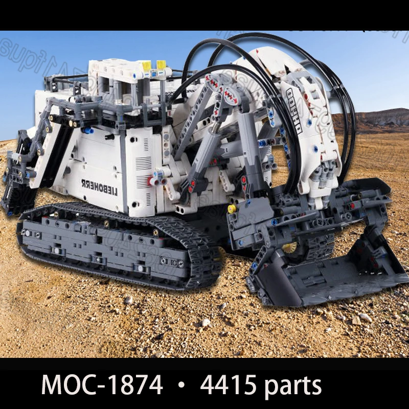 

4415 детали, Terex RH400, горный экскаватор, мощность, строительные блоки для взрослых, MOC-1874 высокотехнологичная модель, набор, Обучающие игрушки, подарок