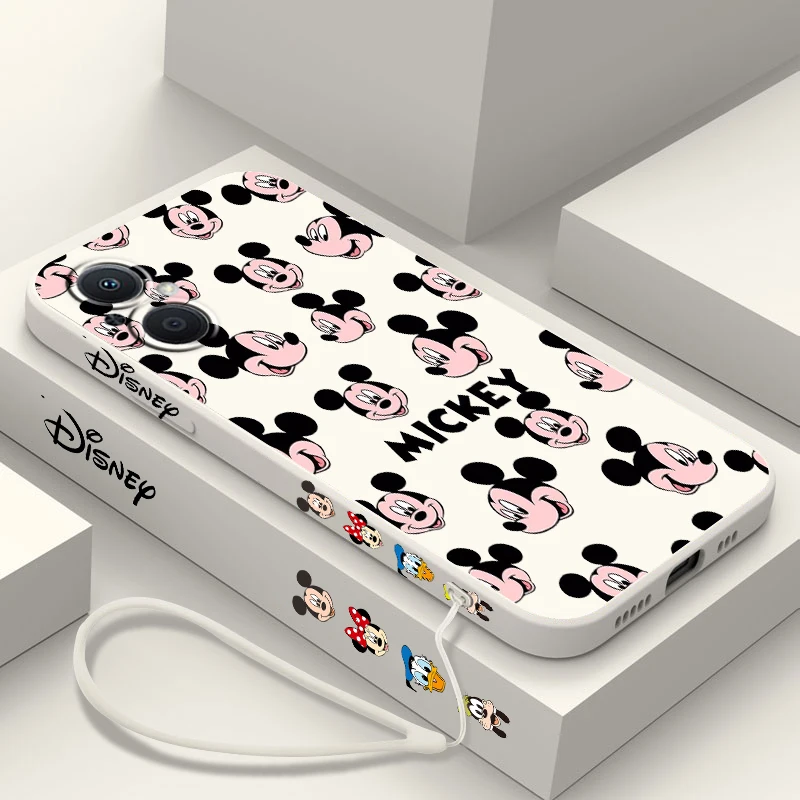 thumbnail image 1 of Disney-funda de Mickey Mouse para OPPO Find X5 X3 X2 Lite Pro Neo A5 A53 A94 4G 5G Liquid Left Rope Soft Cover, 1 of 5