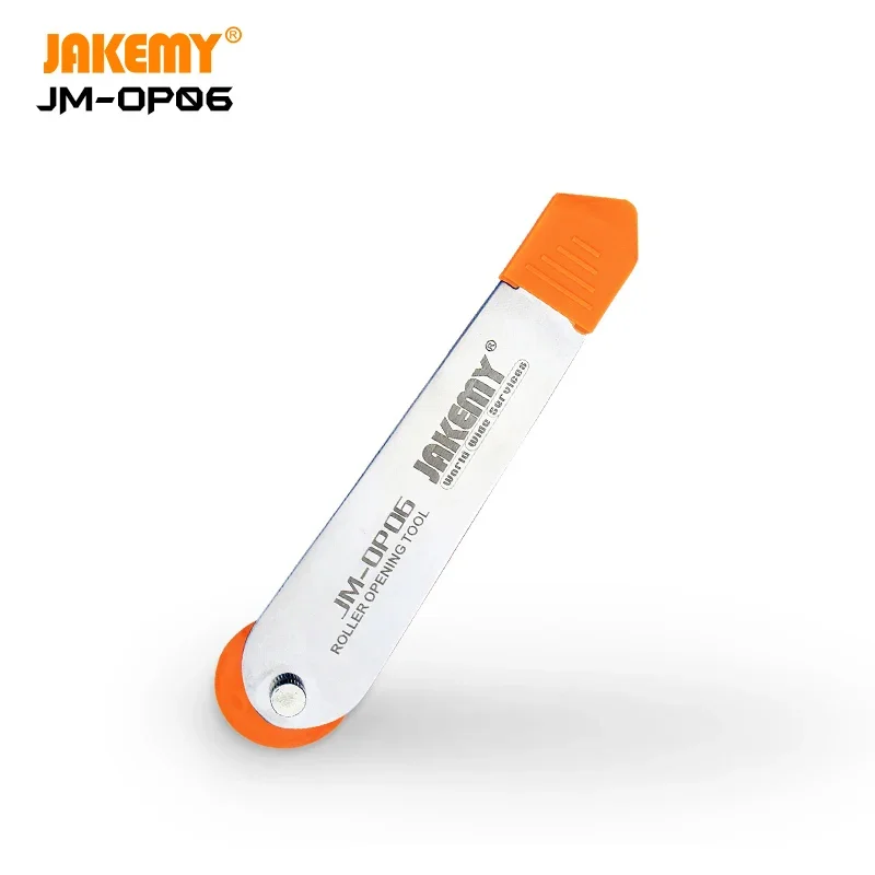 JAKEMY JM-OP06 Professional Mini Safe Roller Opening Tool Stainless Strong POM DIY Pry Tool for Tablet Phone Pad Disassemble
