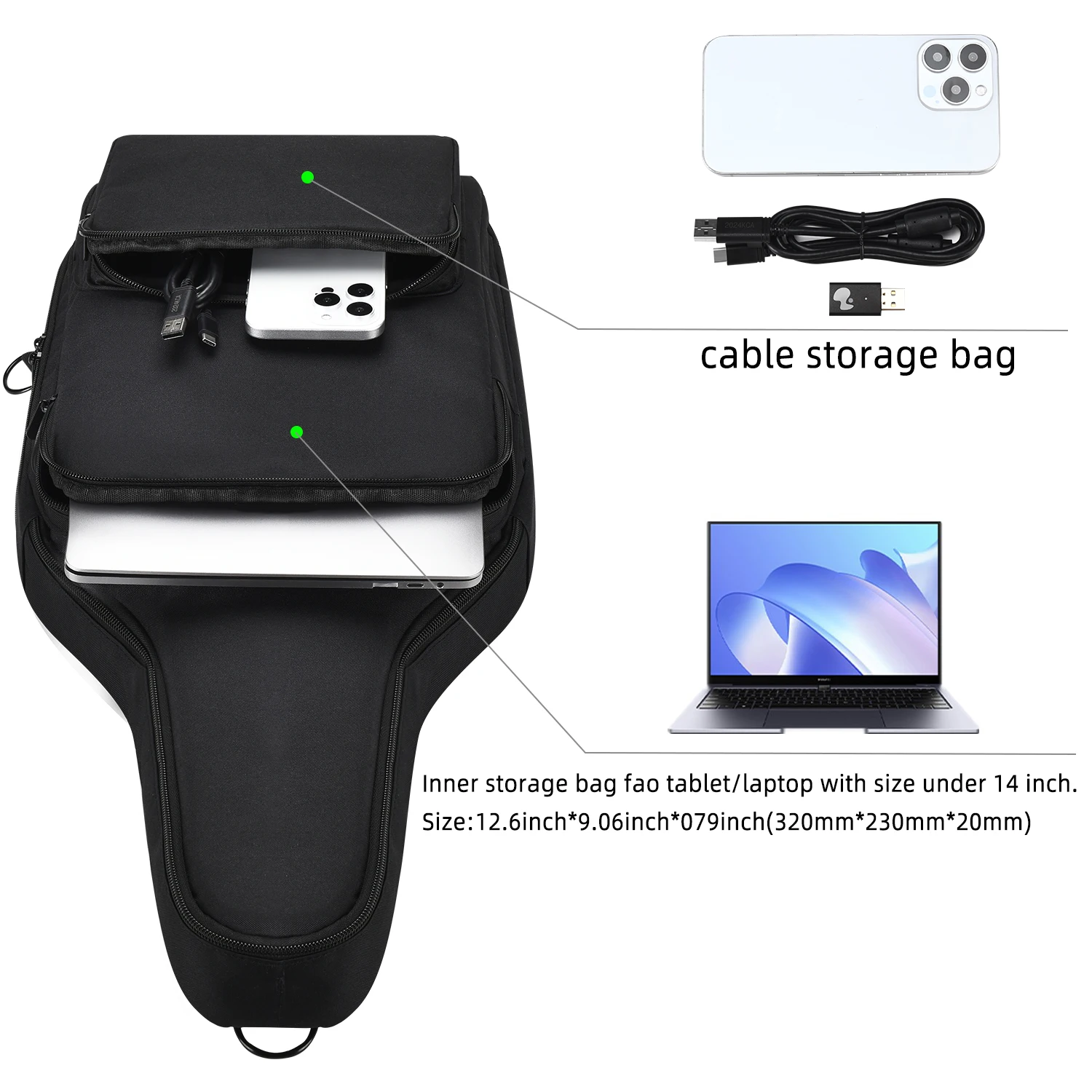 Travel Storage Bag Adjustable Shoulder Strap Carrying Bag Anti-Scratch Guitar Case for PDP Riffmaster Wireless Guitar Controller